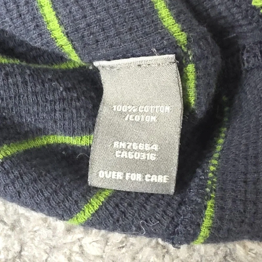 Abercrombie & Fitch Sweater Mens 2XL Navy Green Striped‎ Muscle Pullover Preppy
